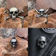 Halloween Skull Ghost Head Brooch Pin Gothic Horror Cosplay Party Costume Access