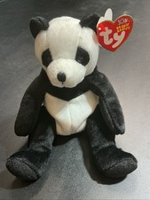 Ty CHRISTMAS PANDA Beanie Baby MANDY 2003 MWMT excellent!