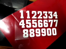 Set of 20- 2" Vinyl Numbers- Iron On Transfer For T-Shirt Other Fabrics
