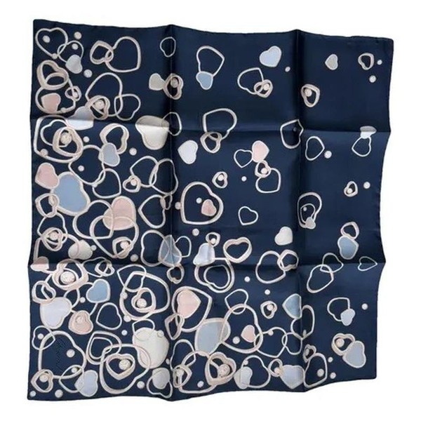 Women Chopard Scarf Navy Silk