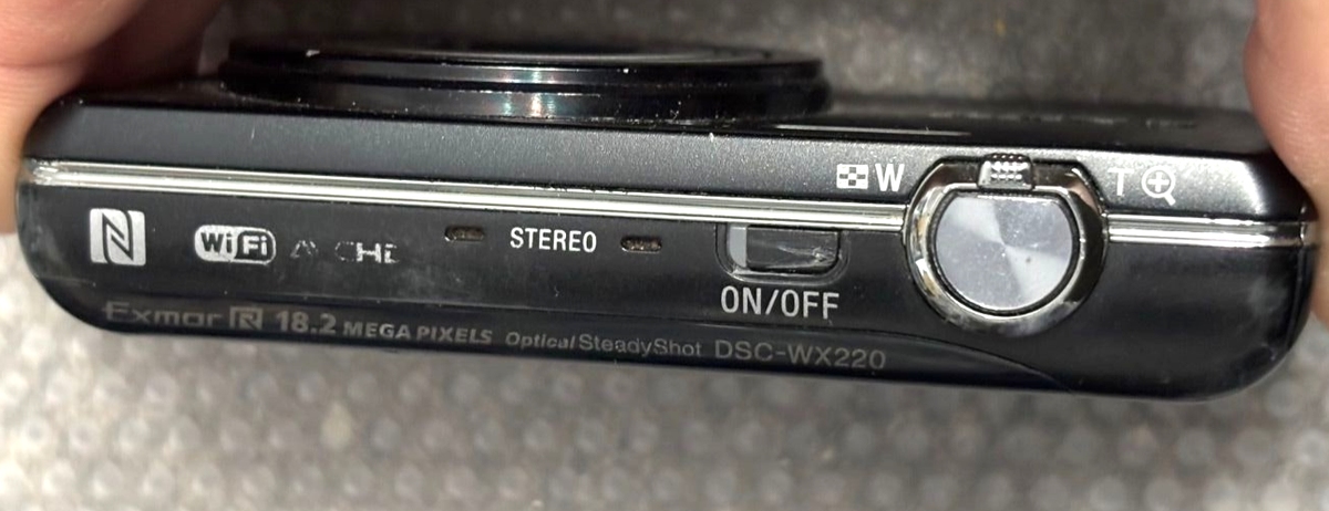 Sony Cyber-shot DSC-WX220 Black 18.2MP Camera Exmor R G Lens 10x