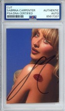 SIGNED Sabrina Carpenter Short N Sweet Cover Photo Card PSA DNA COA AUTOGRAPH