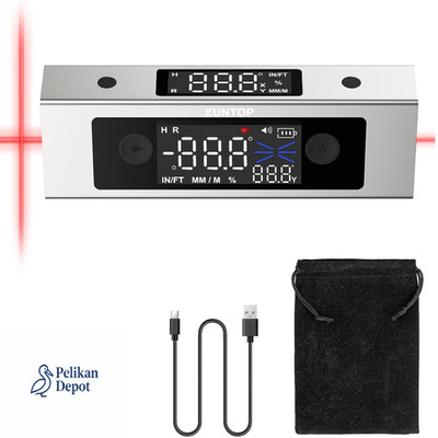Digitaler Winkelmesser Dual-Laser Wasserwaage Dual Axis Level Box mit LCD