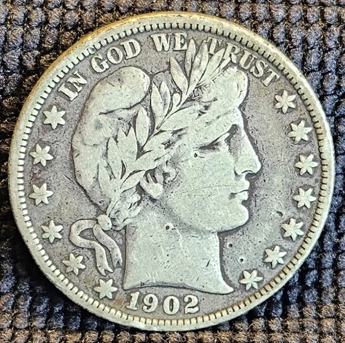 1902 Barber Silver Half Dollar - VF Condition