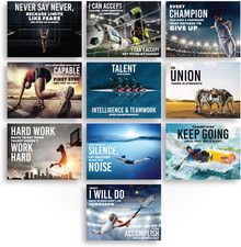 10 Pack 12  X 16  Sports High School Motivational Posters - Educational Inspirat