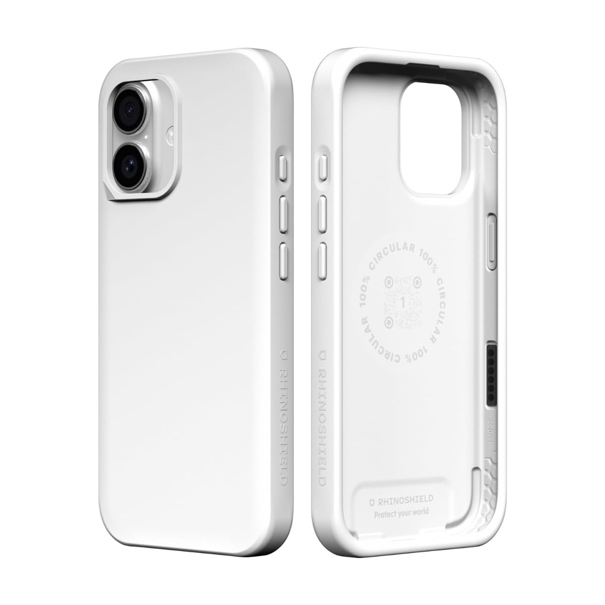 Coque iPhone 16 Rhinoshield antichoc blanche SolidX souple silicone