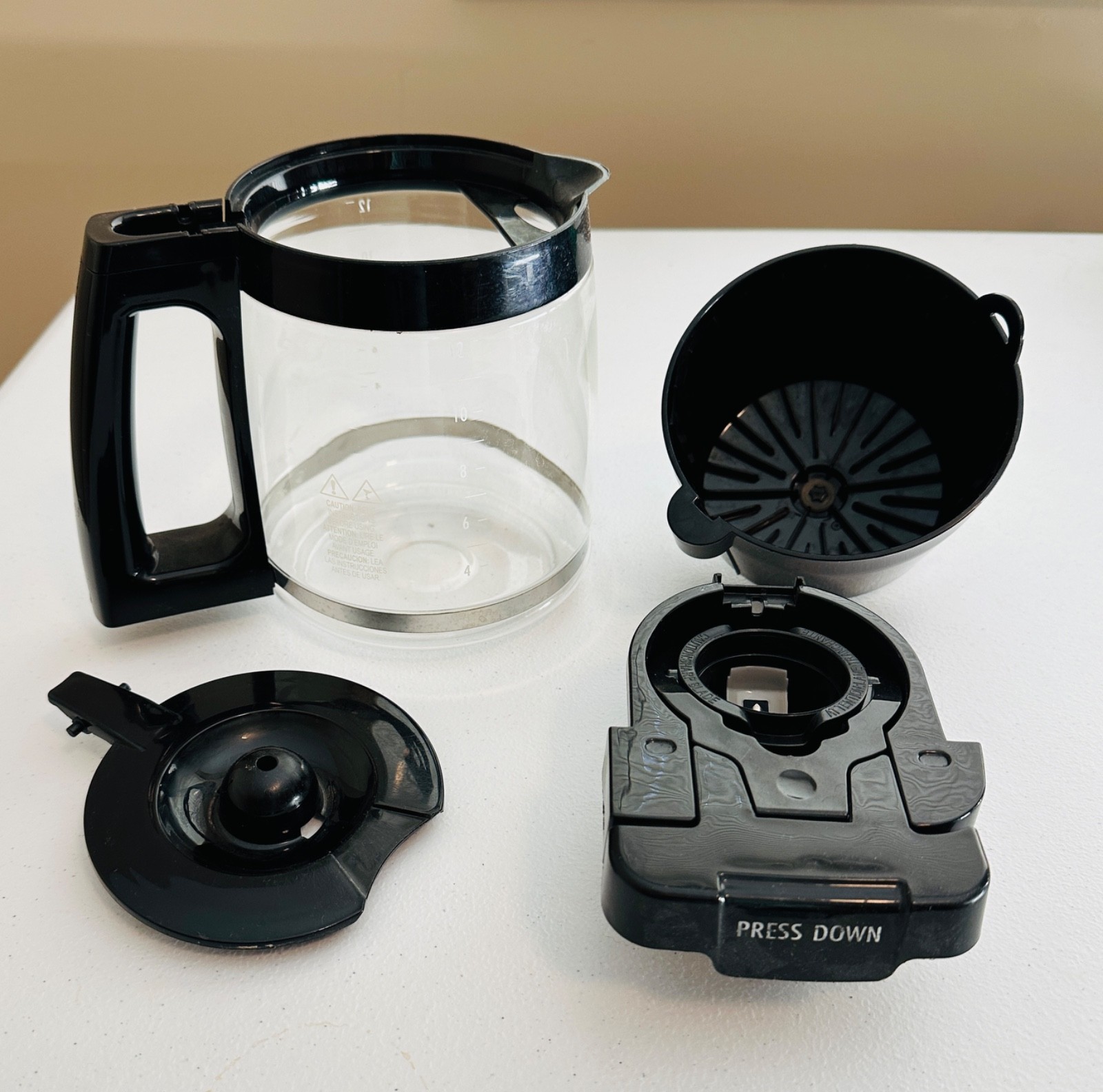 Hamilton Beach FlexBrew Replacement Parts Carafe/Brew Basket/K Cup PREOWNED