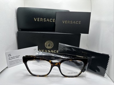 Versace 0VE3294 C.  108 140 Sz. 53 F. Havana Soft Square Women's Eyeglasses.
