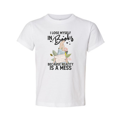 Unisex Book Lover T Shirt With Quote I Lose Myself In Books Because Reality Is A