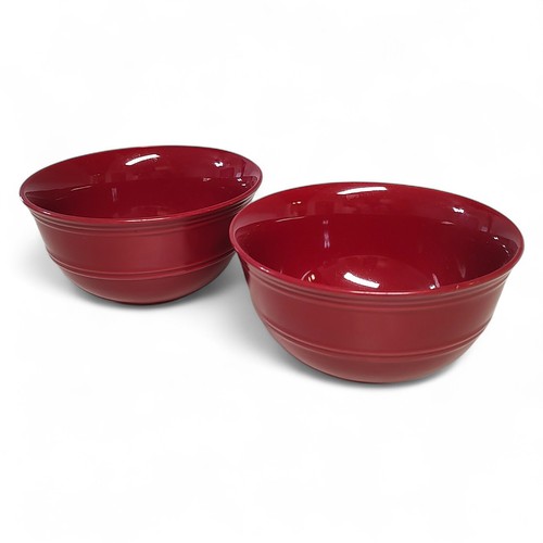 Set of 2 Mainstays Red Sedona Stoneware Cereal Bowls Excellent Condition