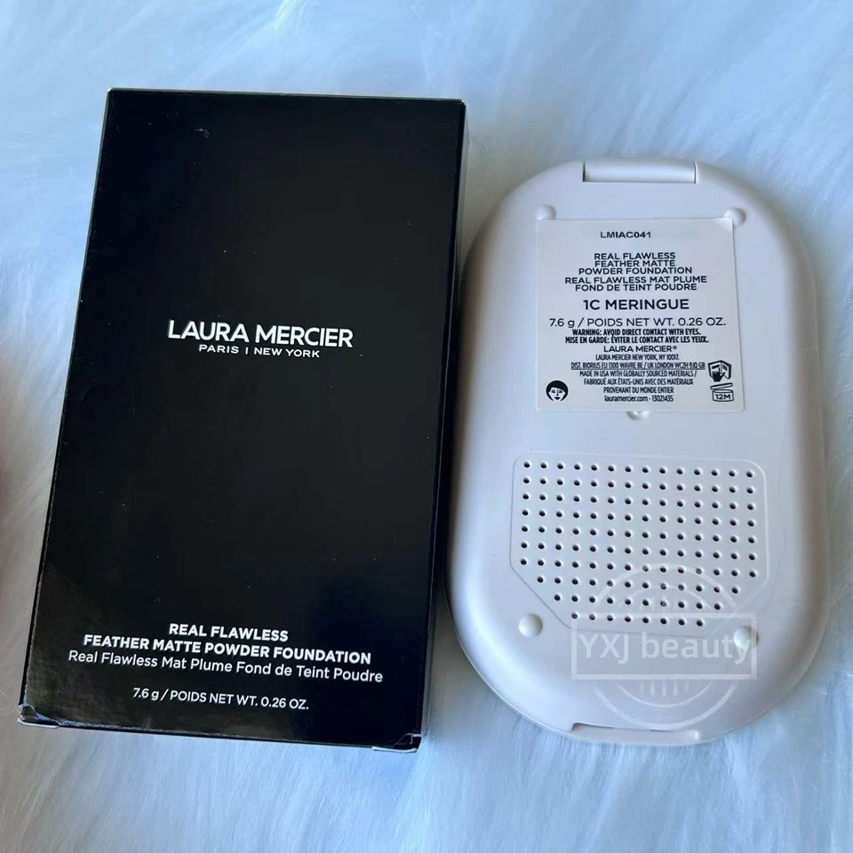 New Laura Mercier Real Flawless Matte Powder Foundation~1C Meringue~Full Size - Image 4 of 4