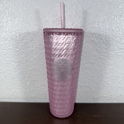 Starbucks Matte Light Pink Chain Link Soft Touch Venti Tumbler Cup 24oz