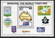 Lesotho 1987 SGMS780 MNH Mini sheet. World Scout Jamboree, Australia