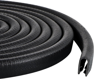 10Ft Rubber Edge Trim Guard U Shape Door Edge Protector 3/64'' to 1/4'' Black