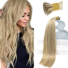 Sunny Hair I-TIP 16in Ash / Golden Blonde Hair Extensions - I-TIP_P16-22_16_50G3
