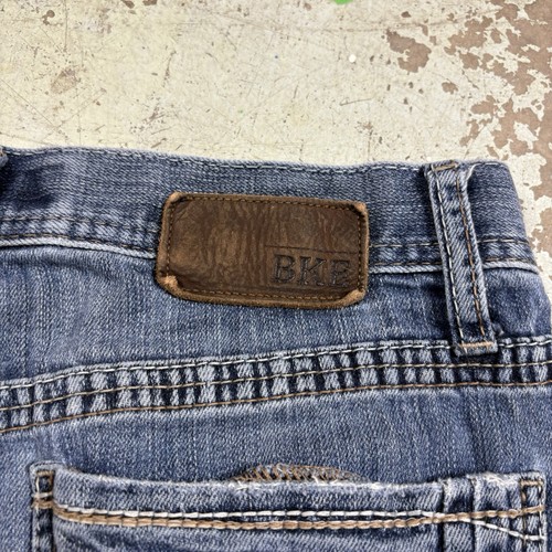 BKE Buckle Carter Straight Leg Jeans Men's Size 34XL (34x34) Blue Denim Whiskers - Picture 10 of 10
