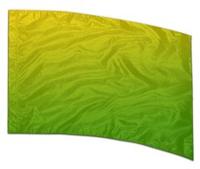 COLOR GUARD FLAGS LUSH SUNRISE GRADIENT SILKS - NEW - 36" x 54" Standard Curved