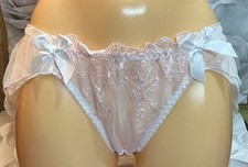 Woman?s CD TV  Sexy  Pink knickers Embroidered  Stretch Panties  Size L 14