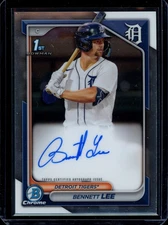 2024 1st Bowman Chrome ~ Bennett Lee ~ #CPA-BL ~ Auto ~ Detroit Tigers