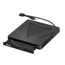 Portable 5Gbps External DVD Drive W/USB-C USB-A Port For CD/DVD/VCD Formats