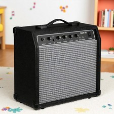 40W Electric Guitar Amplifier - Black Overdrive Practice Amp Carry Handle