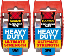 Scotch Heavy Duty Packaging Tape, 2 Inches X 800 Inches, Clear - 2 Count