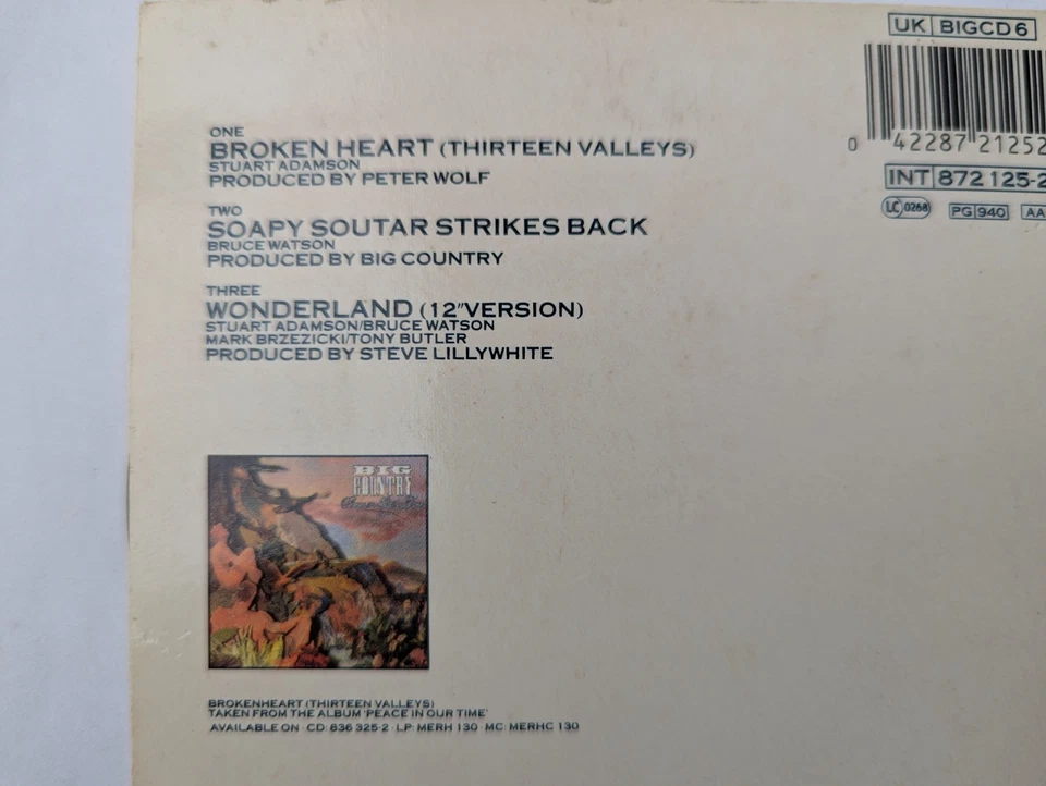 Broken heart CD Cardsleeve 3 tracks 1988 incl. Wonderland  - Bild 2 von 4