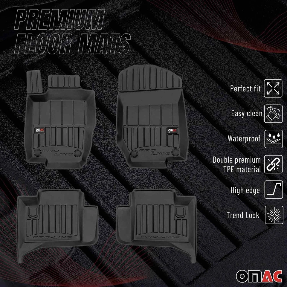 Alfombrillas OMAC Premium para Mercedes Clase M W164 2005-2011 TPE Negro 4x Foto 2 de 4