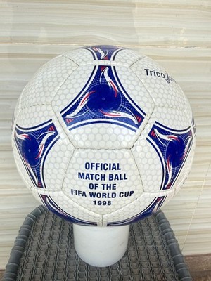 WORLD CUP 1998 TRICOLORE SOCCER FOOTBALL BY OFFICIAL LEATHER