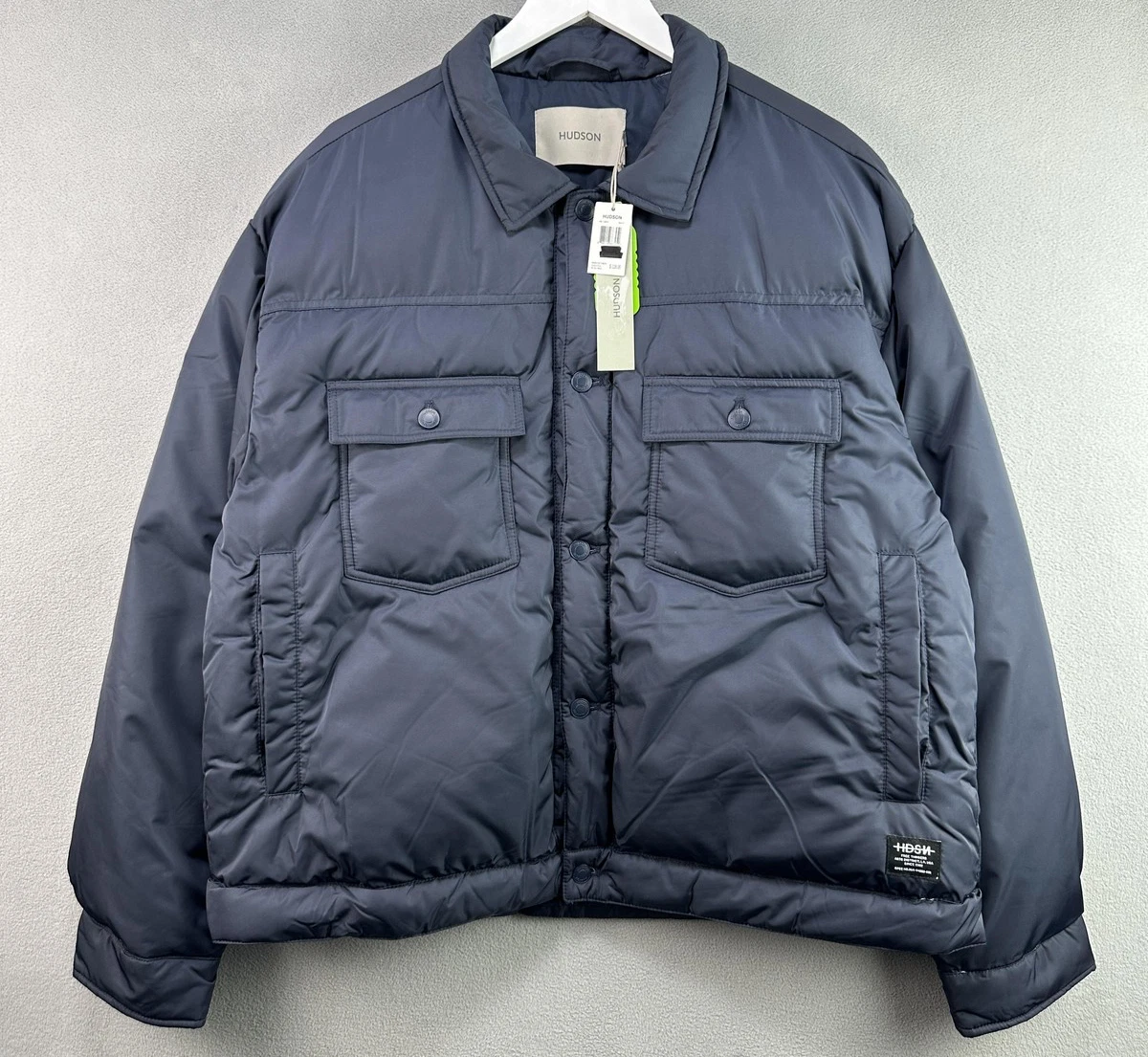 Hudson Jacket XL Puffer Navy Blue Quilted Insulated Winter Outdoor HM-129F4