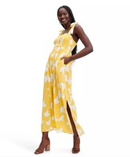 Smocked Tie Strap Gingko Yellow Midi-DVF For Target