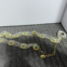 Western Metal Concho Belts for Women Turquoise Belt Cowgirl Waist Chains Dres...