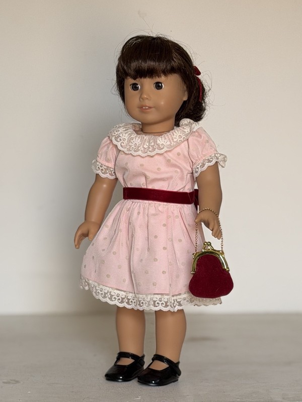 18" American Girl Doll BeForever Samantha Parkington w/ Pink Meet Dress Outfit