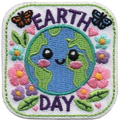 Girl Boy Cub EARTH DAY Event Fun Patches Badges SCOUT GUIDE Celebration Trip