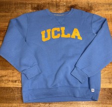 UCLA Bruins Russell Blue Crewneck Sweater with Yellow Lettering Unisex Large