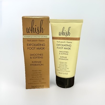 Whish Exfoliating Foot Mask Fresh Peach + Freesia 2.5 oz New Sealed