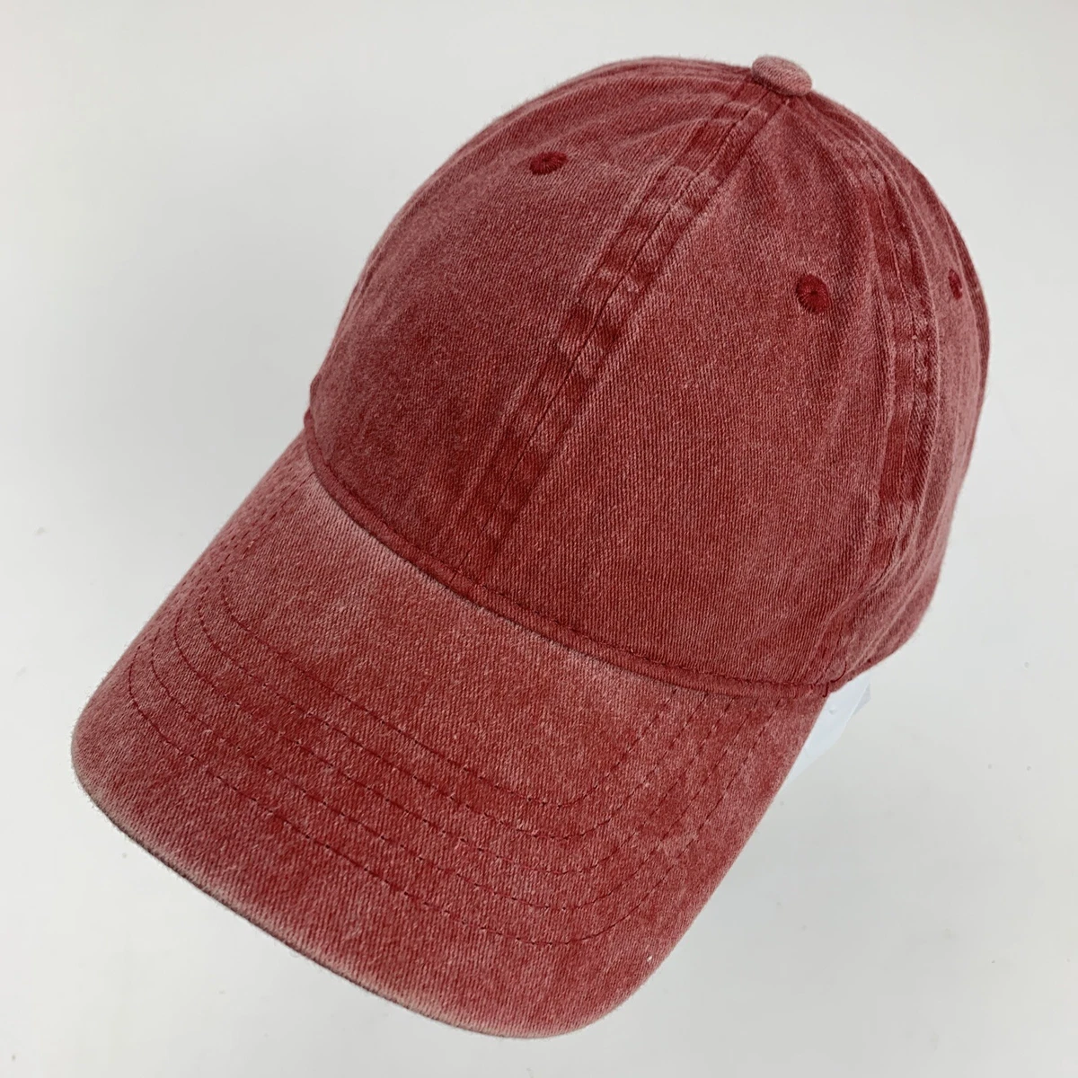 Blank Red Unbranded Ball Cap Hat Adjustable Baseball eBay