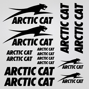 Arctic Cat snowmobile sticker decal set of 2-11"x 1.5" green 