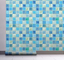 GW7051 Mosaic Tiles Peel Stick Wallpaper Roll 20.5in Wide x 18ft Long