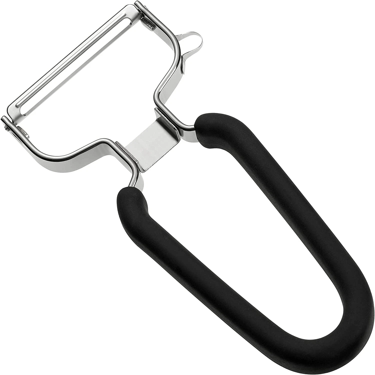 Germany Ultra Sharp Stainless Steel Vegetable Peeler Non Slip - Black