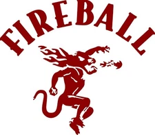 COMPATIABLE FIRE BALL  DECAL STICKERS  WISKEY