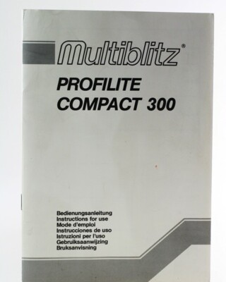 Bedienungsanleitung Multiblitz Profilite Compact 300 Instructions