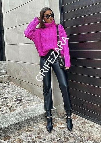 ZARA HIGH NECK KNIT SWEATER S-XL 