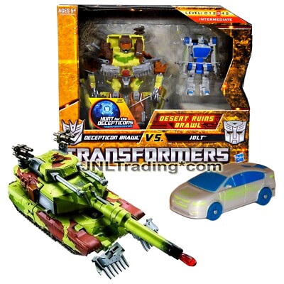 Year 2010 Transformers Hunt for the Decepticons Figure DESERT RUINS BRAWL + JOLT