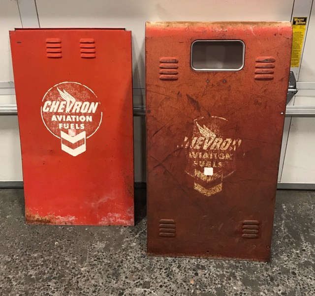 GASBOY FUEL GAS PUMP COVERS RARE CHEVRON AVIATION FUELS LOGOS