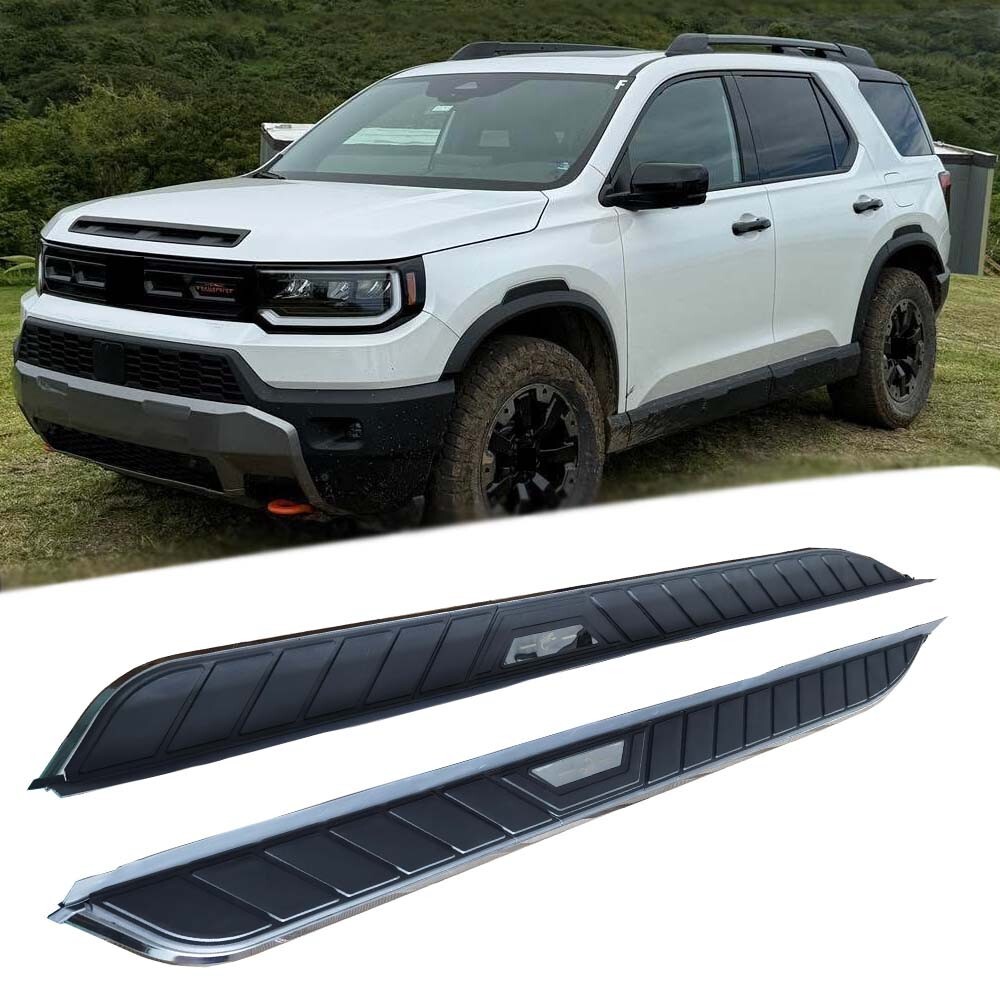 Black Fixed Running Boards fits for Honda Passport 2025 2026 Side