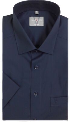 Marvelis Hemd Comfort Fit Kurzarm marine gemustert 7042.52.18