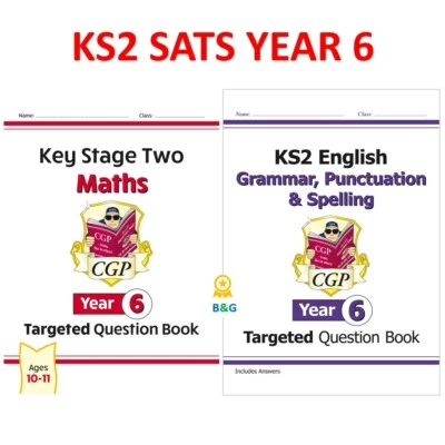 KS2 Year 6 Targeted Question Books Maths and English with Answer Ages 10-11 CGP