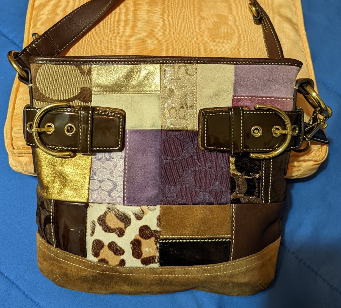 COACH Patchwork Limited Edition Leather Suede Cro… - image 1