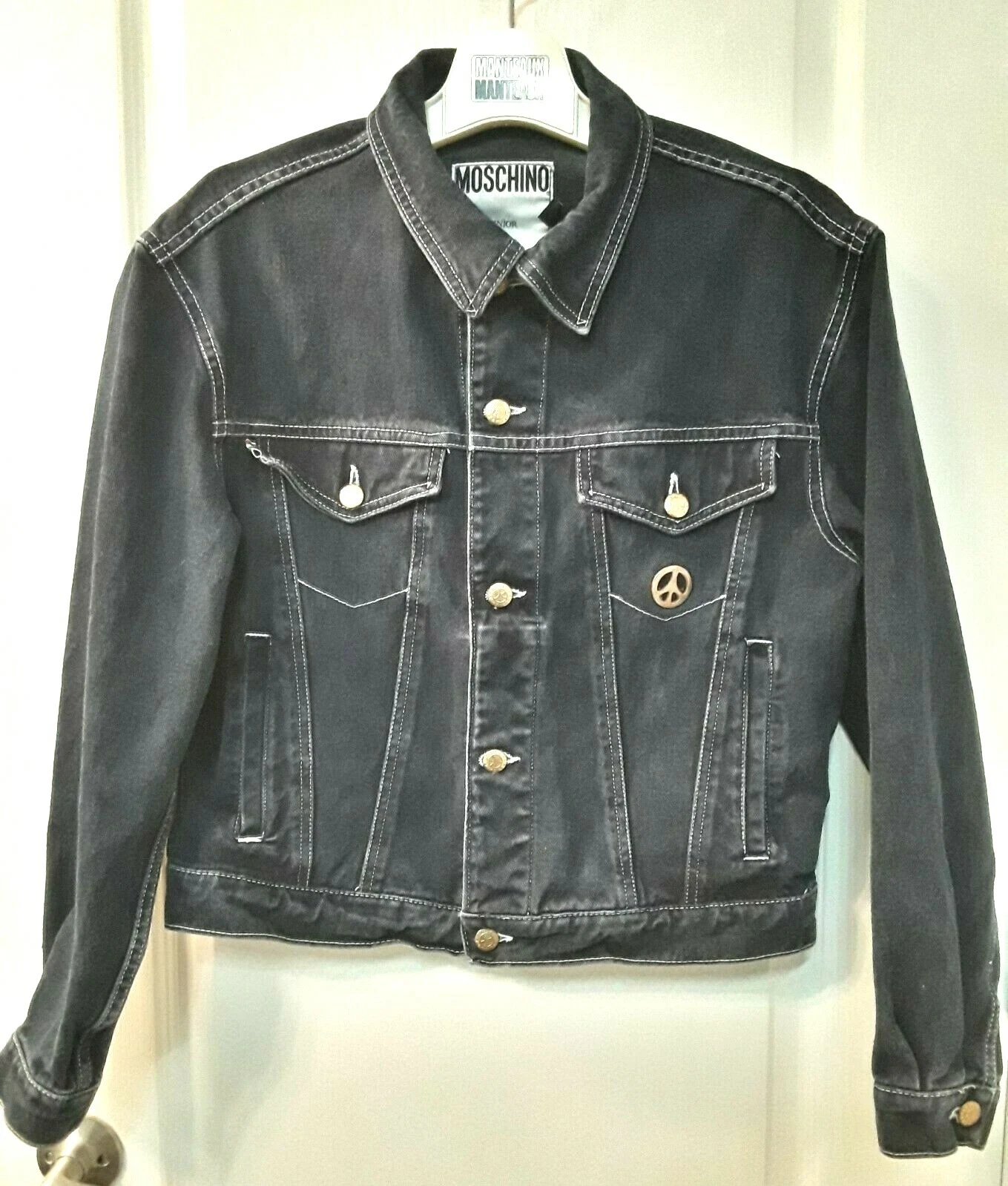 Autentica giacca jeans Moschino Junior da donna taglia 44